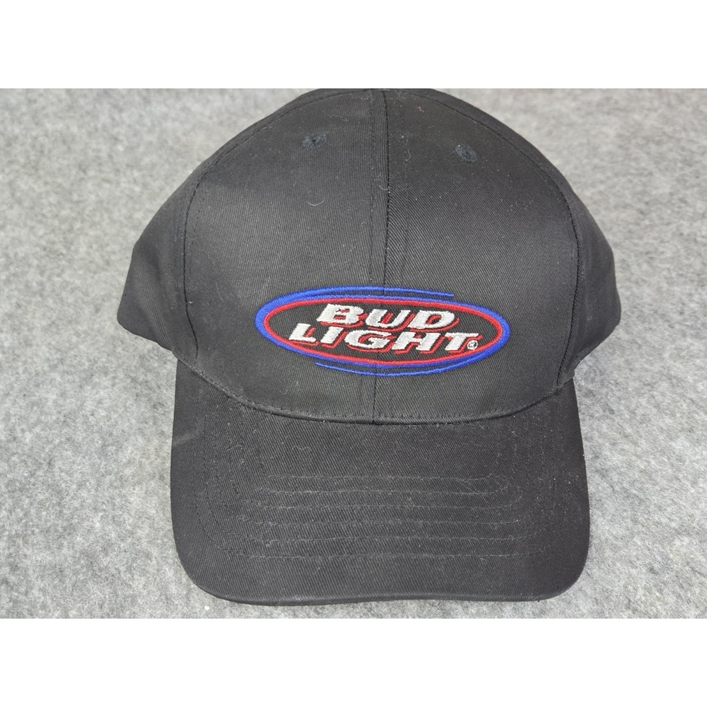 Vintage Y2K Bud Light Beer Black Snapback Hat Promo NOS Embroidered